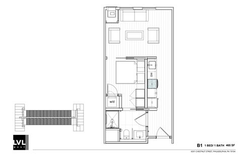 a floor plan of a small house with a garage